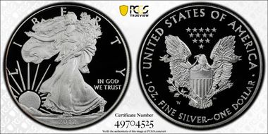 2012-W $1 Silver Eagle PR69DCAM