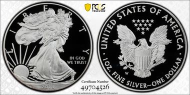 2013-W $1 Silver Eagle PR69DCAM