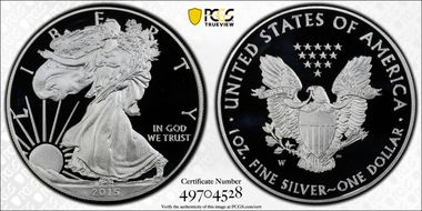 2015-W $1 Silver Eagle PR69DCAM