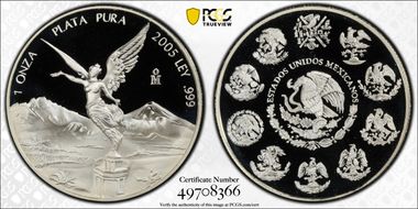 2005-Mo Onza Libertad Ag PR69DCAM