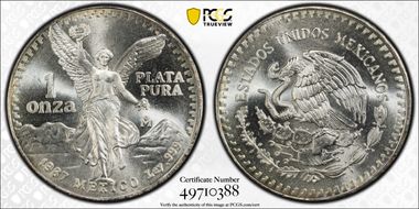 1987-Mo Onza Libertad Ag - DDO MS68