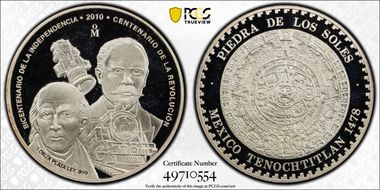 2010-Mo Medal 200th Ann. Independence Ag 100th Ann. Revolution PR68DCAM