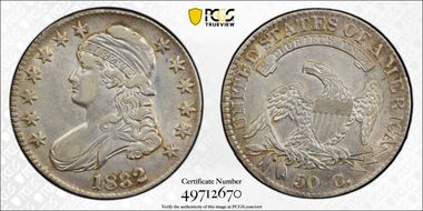1832 50C Large Letters AU50