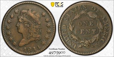 1814 1C Crosslet 4 VF35BN