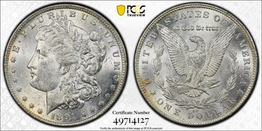 1891-CC $1 VAM 3, Spitting Eagle MS61