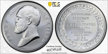 (2024-S) Medal James Garfield Silver Matte Finish First Strike MS70