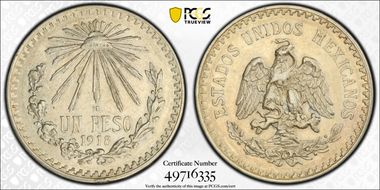 1918-M Peso KM-454 AU53