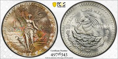 1984-Mo Onza Libertad Ag MS66