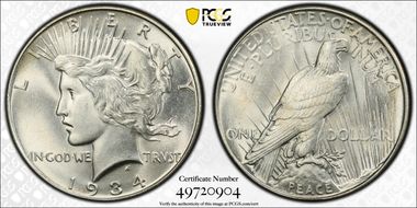 1934 $1 MS62