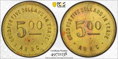 (1935-1936) $5 Alaska RRC Bingle MS63