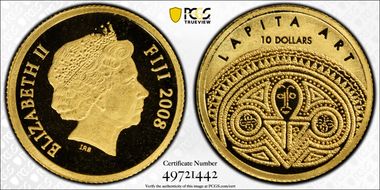 2008 $10 Lapita Art MS69