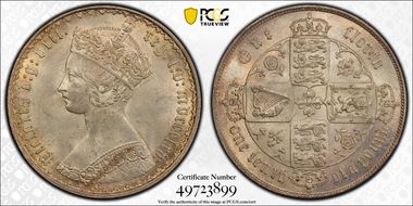 1865 Florin ESC-2861 MDCCCLXV: MS63