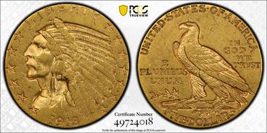 1913-S $5 AU53