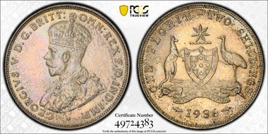 1936(m) Florin KM-27  Ag MS62