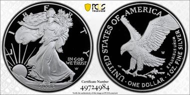 2023-W $1 Silver Eagle PR70DCAM