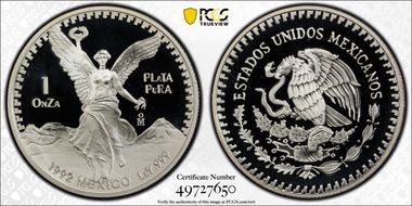 1992-Mo Onza Libertad Ag PR69DCAM