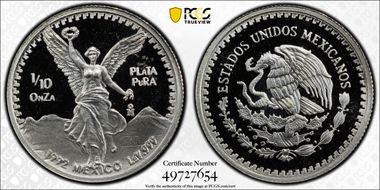 1992-Mo 1/10 oz Libertad Ag PR68DCAM