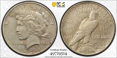 1934-S $1 XF45