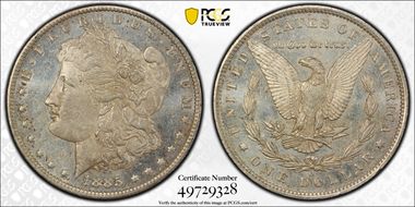 1885-O $1 MS62PL