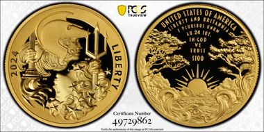 2024-W $100 Liberty & Britannia Au PR70DCAM