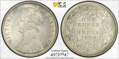 1890-C Rupee SW-6.112 MS64
