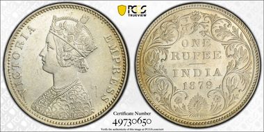 1879(B) Rupee SW-6.47 Bead MS62