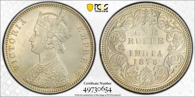1878(B) Rupee SW-6.39 Bead MS63