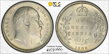 1908(C) Rupee SW-7.39 MS63