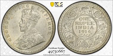 1914(B) Rupee SW-8.27 MS63