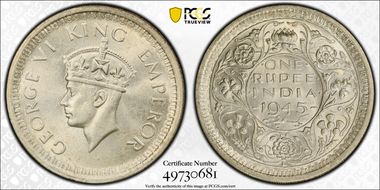 1945-L Rupee SW-9.34 Small 5 MS62