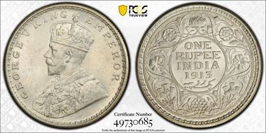 1913(B) Rupee SW-8.23 Prid-219 MS63