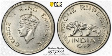 1947(B) Rupee SW-9.37 MS62