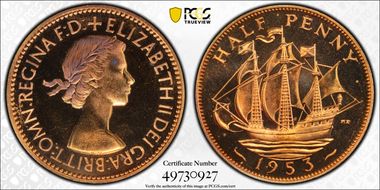 1953 1/2D S-4155 PR65RD