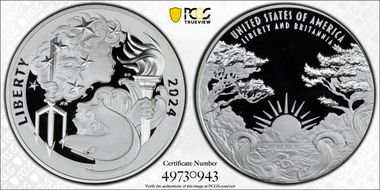 2024-P Medal Liberty & Britannia Ag First Strike PR69DCAM