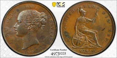 1855 1D S-3948 Plain Trident MS62BN