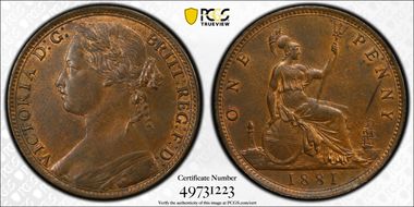 1881 1D S-3954 MS62BN