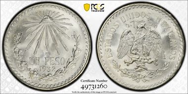 1932-M Peso KM-455 MS66+