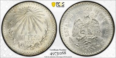 1934-M Peso KM-455  Ag MS66