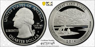 2014-S 25C Great Sand Dunes-Silver PR69DCAM