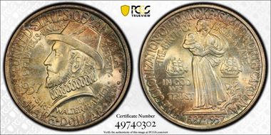 1937 50C Roanoke MS66