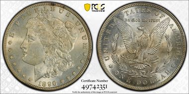 1896 $1 MS62