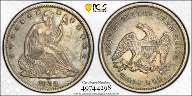 1839 50C Drapery XF40