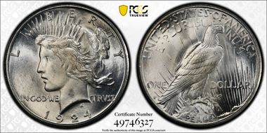 1924-S $1 MS65