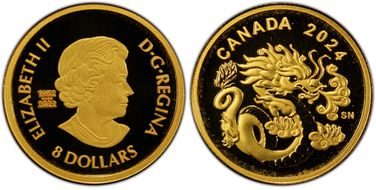 2024 $8 Spirit Dragon Au PR70DCAM