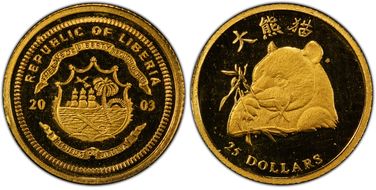 2003 $25 Panda PR69DCAM