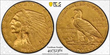 1910 $2.50 AU53