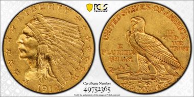 1912 $2.50 AU58