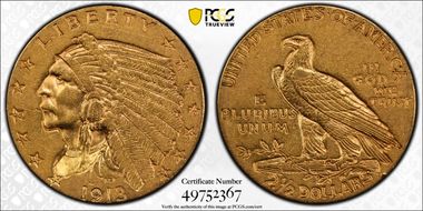 1913 $2.50 XF45
