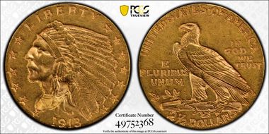 1913 $2.50 AU55