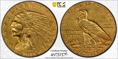 1913 $2.50 AU55